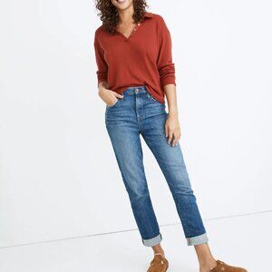 Madwell Medium Wash High-Rise Slim Boyjean